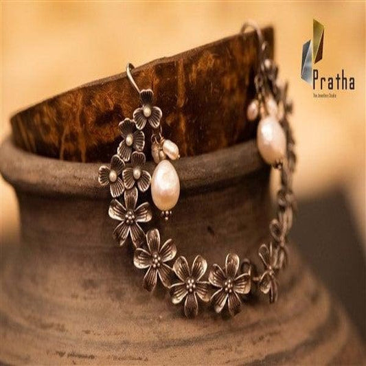 Ethnic Silver Danglers